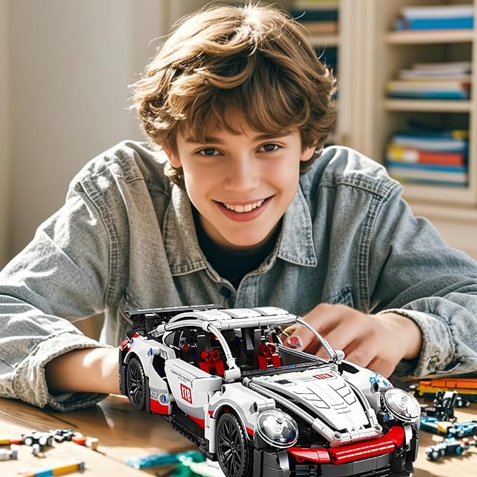 1226-piece Car Building Kit with Motor - 1:14 Scale Model Car Kits for STEM Learning, Includes Remote Control Car, Scissor Doors & Detailed Design, Educational RC Cars Gift