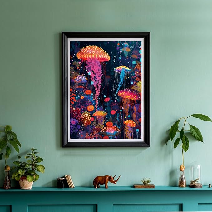 500 Piece Jigsaw Puzzle for Adults, Challenging Hard Puzzles for Kids and Teens Gift Choice Colorful Jellyfish (Multi-Jellyfish)