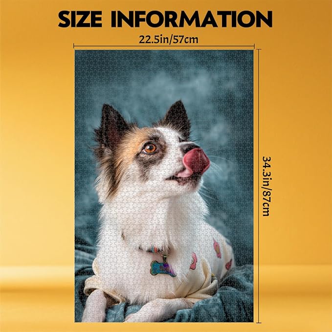 Custom Puzzle, Personalized Puzzle from Photos, Customized Puzzle 120/200/300/500/1000/1500 Pieces for Family, Christmas, Pet, Birthday, Wedding Gift