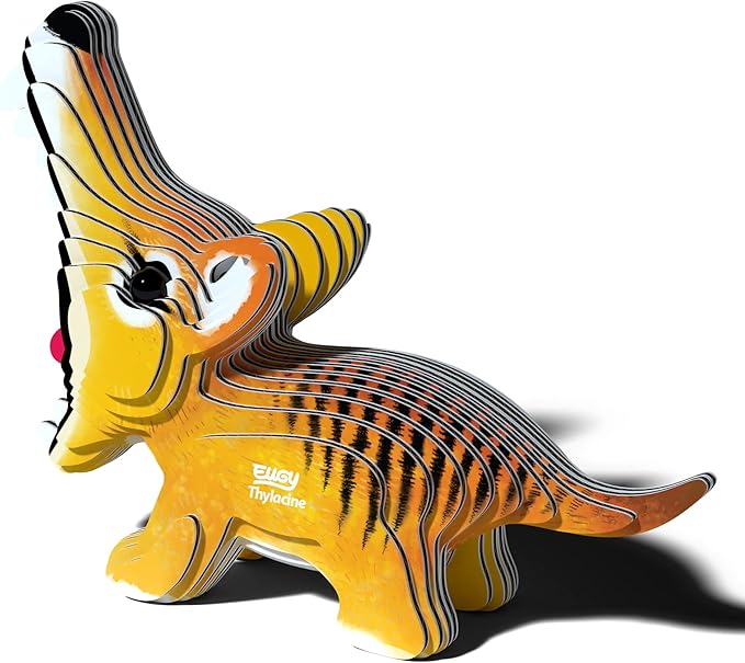 Eugy Tasmanian Tiger 3D Puzzle, 22 Piece Eco-Friendly Educational Toy Puzzles for Boys, Girls & Kids Ages 6+