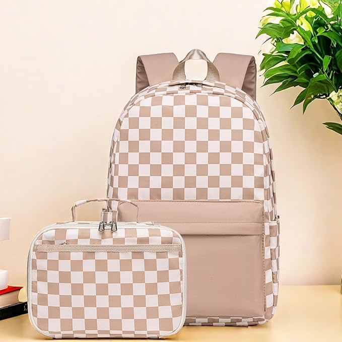 LEDAOU Kids School Backpack with Lunch Box for Girls Boys Kindergarten Elementary School Bookbag Preschool Toddler Backpack