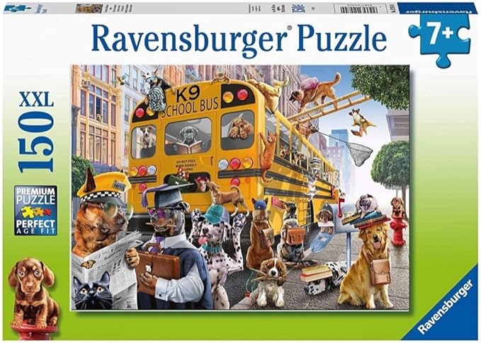 Ravensburger - Pet School Pals - 150 Piece Jigsaw Puzzle - Colorful Canine Antics - Bold, Bright Imagery - Ideal Gift - Premium Quality - Screen-Free Fun - MESH Accredited for Kids Age 7+