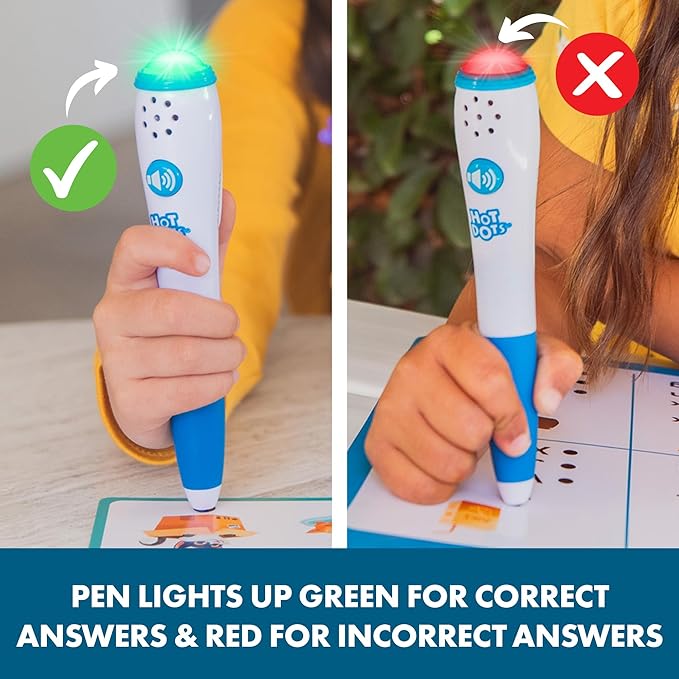 Educational Insights Hot Dots Light-Up Interactive Pen, Single Pen, Interactive Learning, Compatible With Any Hot Dots Set (Workbooks Not Included)