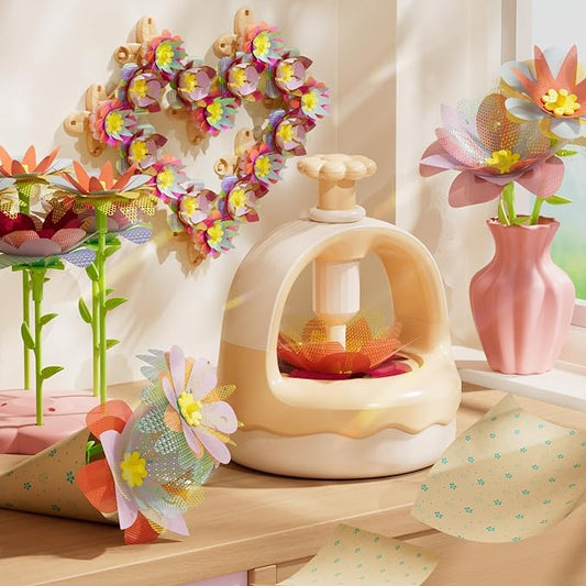 Izomila Fabric Flower Bouquet Craft Kit, DIY Arts & Crafts Toy for Kids, Creative Flower-Making Activity Set, Educational Preschool Toy, Perfect Birthday & Christmas Gift for Girls Ages 4 5 6 7 8+