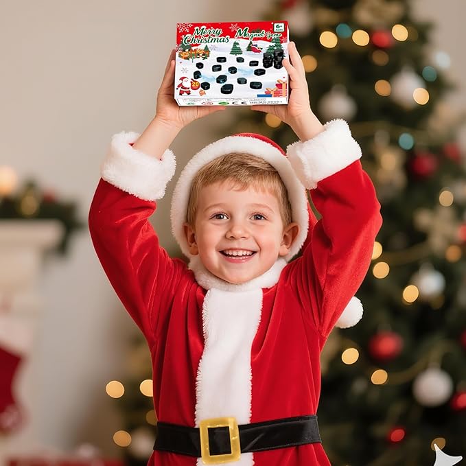 Magnet Game, Family Games for Kids and Adults, Board Games for Adults and Kids 8-12, Magnetic Game with String for Family Games Night, Christmas Version