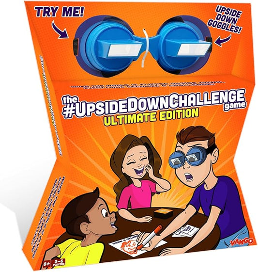 Vango The UpsideDownChallenge Game for Family & Kids - Complete Fun Challenges with Upside Down Goggles - 2-6 Players, Ages 8+ [Ultimate Edition]