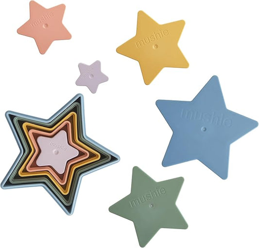 mushie Nesting Stars Toy | Made in Denmark (Retro)