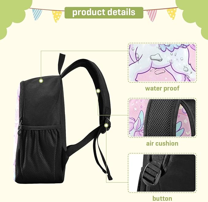 Rainbow Colorful Toddler Backpack for Boys Girls 3-6 Kindergarten Bookbag for Elementary Mini Kids Bookbag for Preschool for Travel School