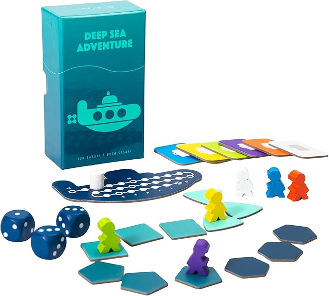 Oink Games Deep Sea Adventure Boost – Push-Your-Luck Family Board Game | 2–6 Players | Ages 8+ | Portable Travel Game