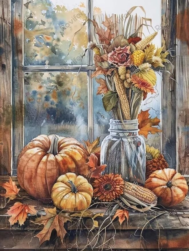 Thanksgiving Puzzles for Adults 500 Pieces Vintage Farm Puzzles for Kids, Each Piece Fits Together Perfectly - for Room Decor Home Decor Bathroom Decor - Unique Gifts 20x15 inch