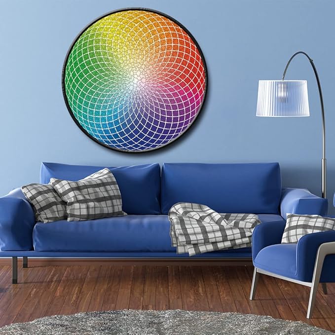 MaxRenard Game 1000 Pieces Jigsaw Puzzle Round Puzzle Toy Gradient Color