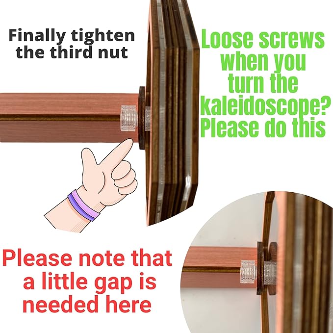 2PCS Natural DIY Kaleidoscope Kit, New Wooden Magic Rotating Kaleidoscope Making Set for Nature Lovers, Best Gift, Outdoor Classic Handmade Education