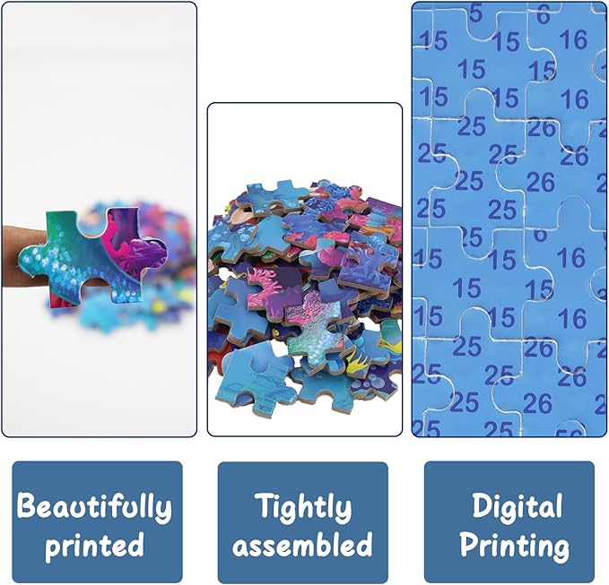 Princess Puzzles for Kids Ages 4-8 60 Pieces - Jigsaw Puzzle for Girls and Boys in Metal Box - Educational Toys for Ages 3-5 (Princess 0677)