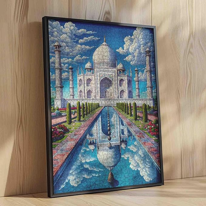 Palace Landscape Puzzles 1000 Pieces for Adults-Blue Sky and White Cloud Scenery Puzzle-Challenging Puzzle Perfect for Game Nights-DIY Home Wall Decor-Arab Palace Art Puzzles 27" x 20"