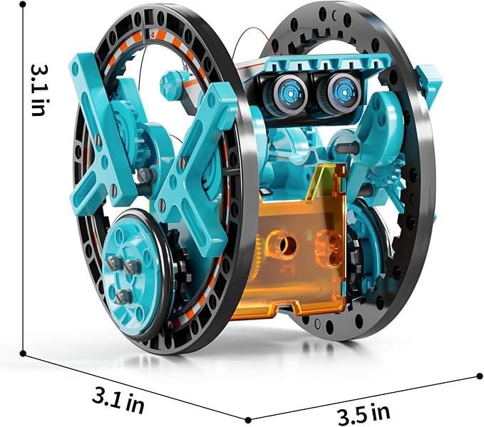 STEM Toys for Ages 8-13, Solar Powered Kits Toys Robotics for Kids Ages 8-12, Educational Building Science Experiment Kit, Boys Gifts for Kids 8 9 10 11 12 13 Years Learning Projects (Blue)