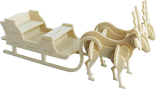 Feltor 3D Puzzles, Felt Sleigh Dioramas, DIY Children's Christmas Toys, Can Be Used As Desktop Decorations, Great Toys for Kids Birthday Gift