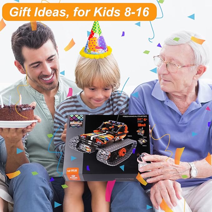 BIRANCO. STEM Remote Control Building Kit 3 in 1 RC Tracked Racer/Tank/Robot Engineering Toys, Science Construction Play Set, Toy Car Christmas for Boys & Girls Age 8-12 (392pcs)