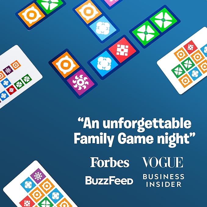 Uzzle Frenzy Family Puzzle Game – Fast-Paced Visual Brain Card Game for Kids – 2-4 Players, Ages 4+, Includes 50 Challenge Cards & 60 Double-Sided Block Family Game