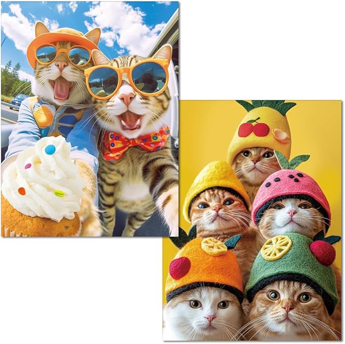 Jigsaw Puzzle 100 Piece for Adults and Teens and Kids Family Happy Games Big Size Cats Series Pack of 2