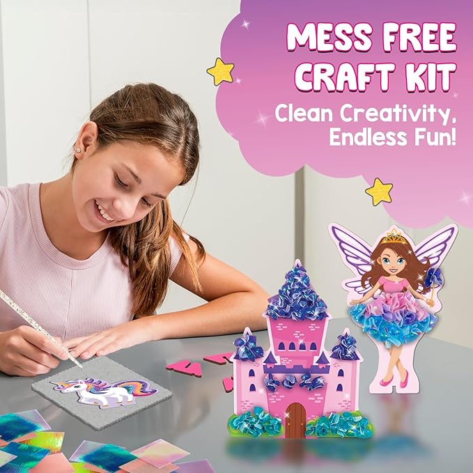 Smartivity Poke ‘n’ Create Princess Wonderland DIY Kit for Kids 4 to 10 Years, Creative Birthday Gift for Girls & Boys Age 4-5-6-7-8-9-10, DIY Art & Craft Activity Kit