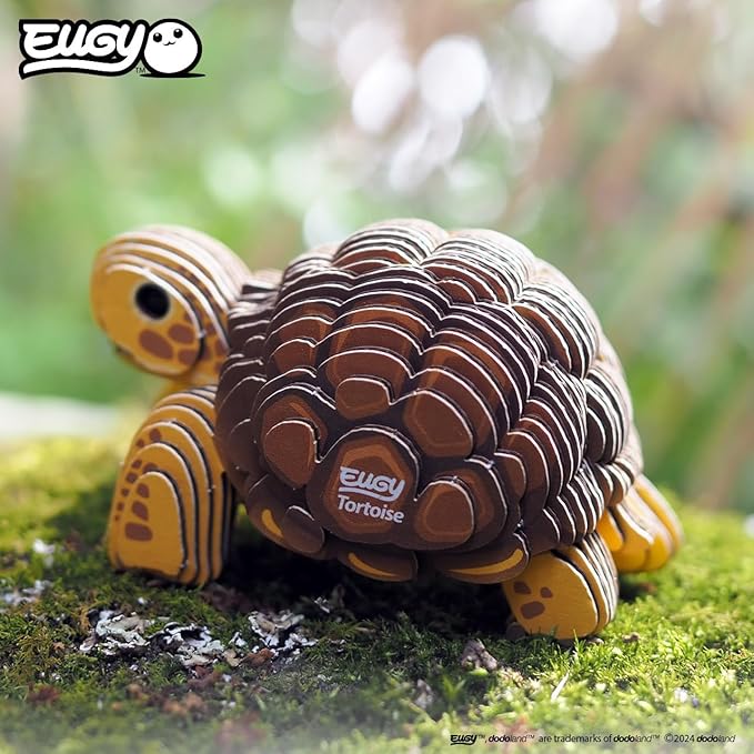 Eugy Tortoise 3D Puzzle - 34 Piece Eco-Friendly Educational Toy Puzzle for Boys, Girls & Kids Ages 6+