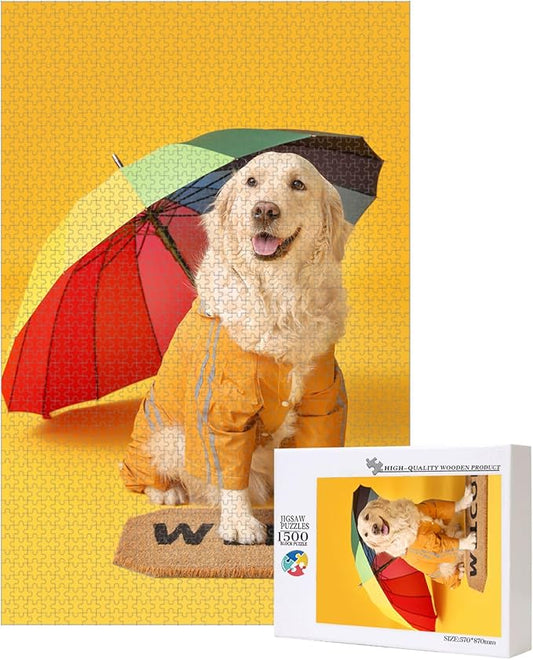 Custom Puzzle 120/200/300/500/1000/1500 Pieces, Personalized Puzzle from Your Own Photos, Customized Picture Jigsaw Puzzle Gift for Christmas Wedding Birthday Family