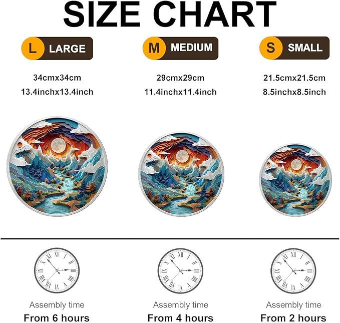 Wooden Puzzles for Adults, Wooden Cave Puzzles, Flat Puzzles with 3D Visual Effect When Completed, Christmas Birthday Gifts for Puzzle Lover, Wood Adult Puzzles (S-8.5 * 8.5in 100pcs), Small