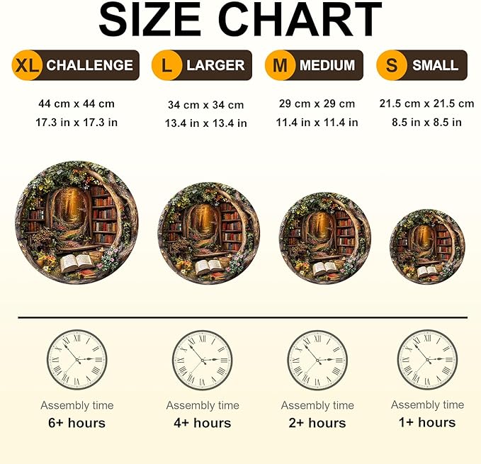 KAAYEE Wooden Puzzles for Adults, 3D Visual Effect Tree House Library Wooden Jigsaw Puzzle Unique Shape Wood Puzzle Adult, 3D Effect Flat Puzzle Birthday Family Games (L-13.4 * 13.4 in-295pcs)