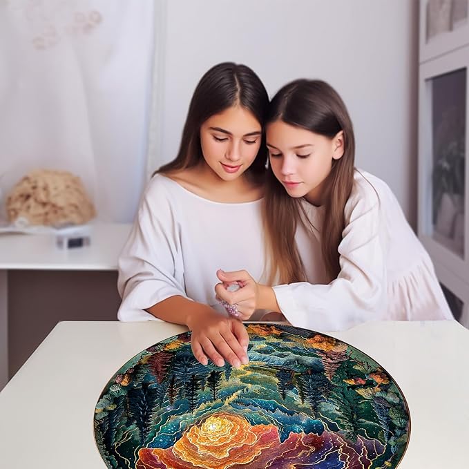 Masseruon 1000 Piece Puzzle for Adults, 26.6 * 26.6in Cave Sky Puzzle for Adults, 1000 Pieces Flat Puzzles with 3D Visual Effect When Completed, Adult Puzzles Games