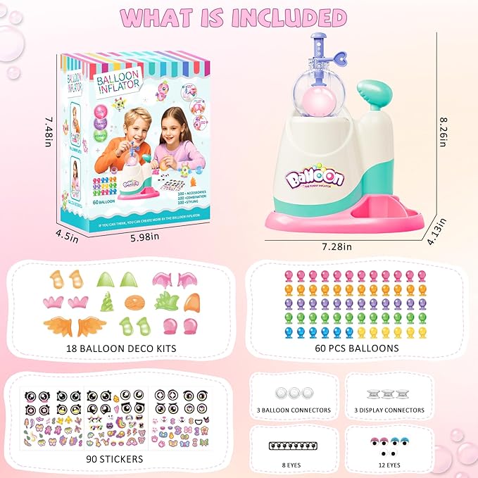 DIY Balloon Animal Kit Toys, Craft Kits for Kids, Make Your Own Magic Balloon, Arts & Crafts for 3 4 5 6 7 8 9 10 11 12 Year Boys and Girls, DIY Creative Activity Birthday Gifts Ages 3+