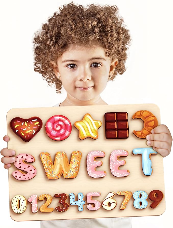 Personalized Name Puzzle | Custom Name Puzzles | Montessori Toys for 1 Year Old | Customized Baby Gifts for Toddlers 1-3 Animal Puzzle (Stlyes 6)