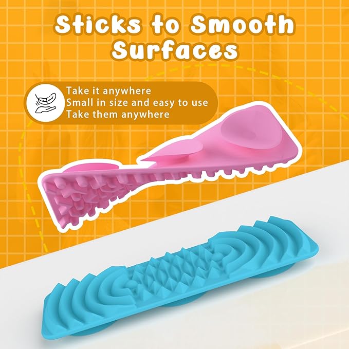 Fidget Toys for Kids Sensory Strips: 16 Pack Textured Suction Toys for Autism Kids Calming - Stress Toys for Autism Calming - Fun Fidgets for Student Classroom Prize Stocking Stuffers