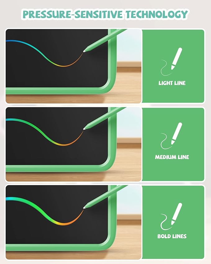 TEKFUN Toddler Boy Toys, LCD Writing Tablet for Kids, Doodle Board Dinosaur Toys, Travel Essentials Toys for 3 4 5 6 Year Old Boys Girls, Easter Birthday Christmas Gifts (10inch Green)