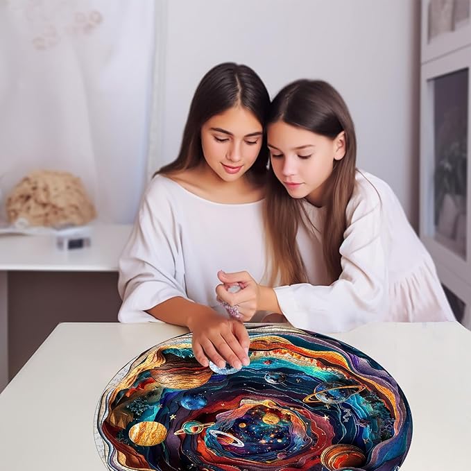 Masseruon 1000 Piece Puzzle for Adults, 26.6 * 26.6in Universe Puzzle for Adults, 1000 Pieces Flat Puzzles with 3D Visual Effect When Completed, Adult Puzzles Games