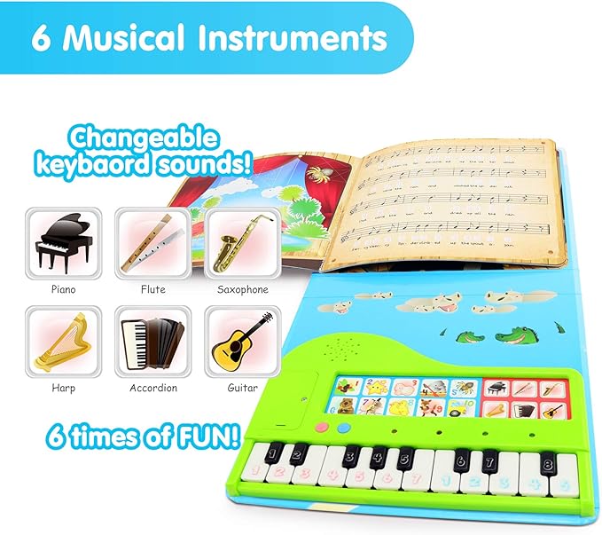 BEST LEARNING My First Piano Book - Educational Musical Toy for Toddlers Kids Ages 3-5 Years - Ideal 3, 4 Year Old Boy or Girl Birthday Present