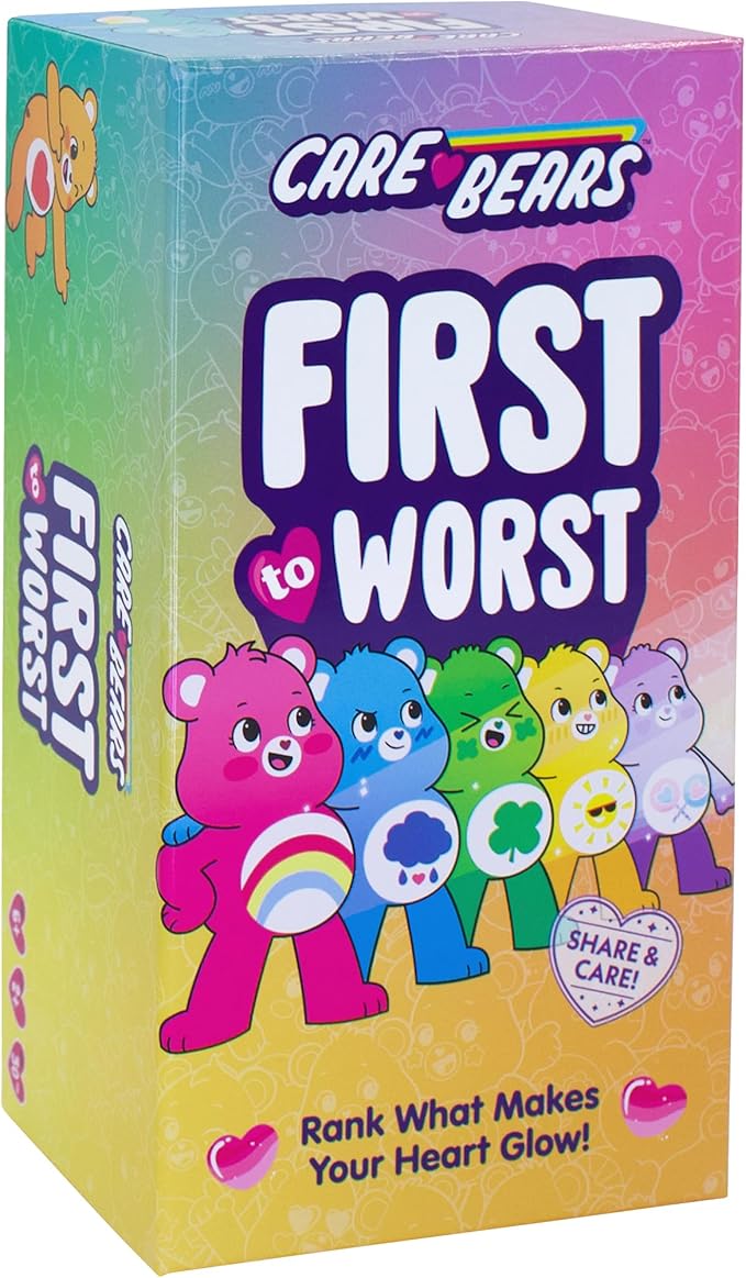 Care Bears Family Party Game - The Card Game About How Your Friends & Family Rank Things - for Kids, Tweens, Teens, Families, Kidult, Groups and Fun Parties with Polarizing Priorities