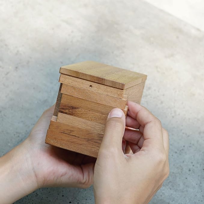 BSIRI Jigsaw Safe Box- Secret Box Brain Teaser Wooden Puzzle Boxes with Hidden Compartments. Ideal Mystery Jewelry, 3D Puzzle Lock Box, Gift Card, and Money Puzzle Box