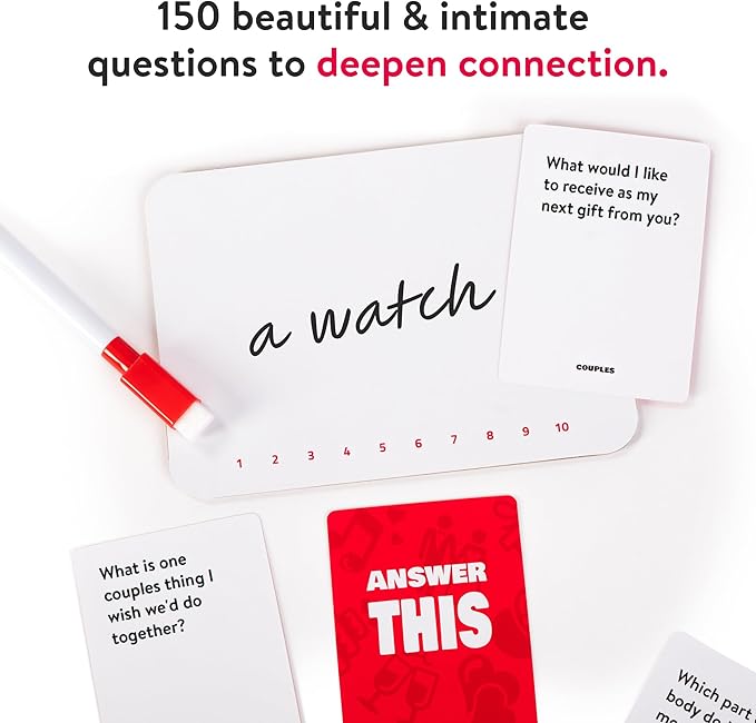 Answer This - Do You Really Know Your Partner? - Couples Game for Adults - 150 Fun & Interactive Conversation Cards for Date Night, Game Night or Valentines – Great Anniversary or Engagement Gift