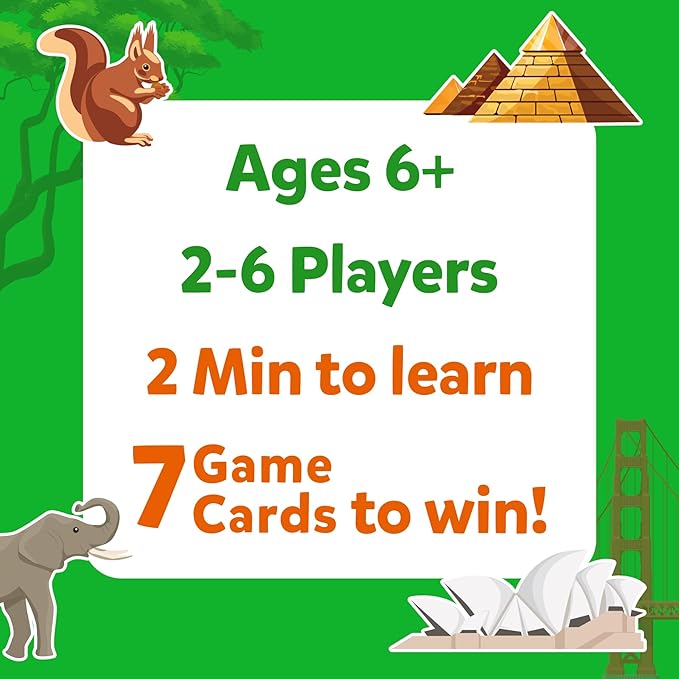Skillmatics Guess in 10 Animals & Countries Combo, Perfect for Boys, Girls, Kids & Families Who Love Card Games, Educational Toys, Travel Games, Trivia, Gifts for Ages 6, 7, 8, 9, 10 & Up