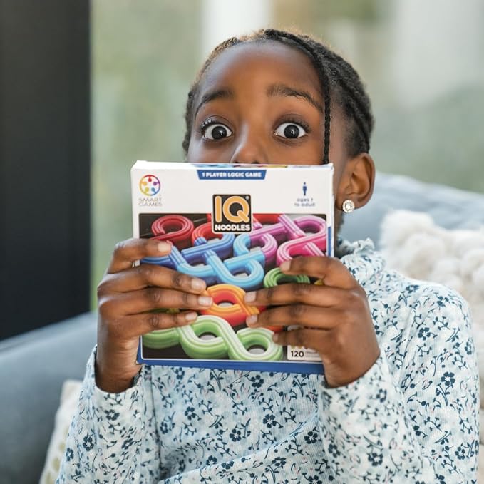 SmartGames IQ Noodles - A Travel Friendly Logic Puzzle for Ages 7 - Adult with 120 Challenges and 2 Play Modes!
