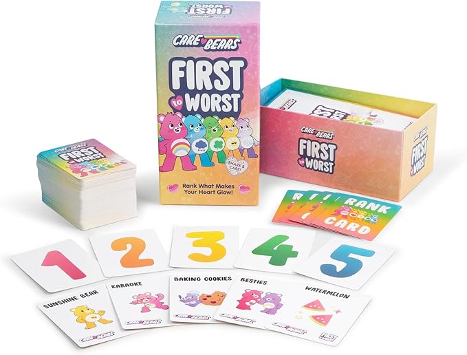 Care Bears Family Party Game - The Card Game About How Your Friends & Family Rank Things - for Kids, Tweens, Teens, Families, Kidult, Groups and Fun Parties with Polarizing Priorities