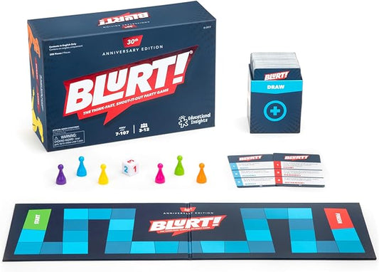 Educational Insights Blurt! The Think Fast, Shout-it-Out Party Game - Family Games for Kids and Adults, Board Games for Family Night, Fun Word Game for Ages 7+