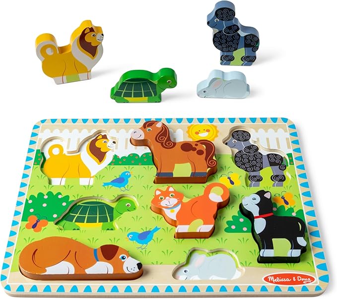 Melissa & Doug Pets Wooden Chunky Puzzle (8 pcs)