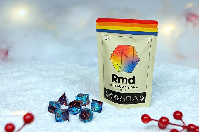 Sharp Edge Dice Set for DND for Dungeons and Dragons Ttrpg Games, Multi-Sided RPG Polyhedral Resin DND Dice Set | Collectable Dice (Resin Mystery Dice)