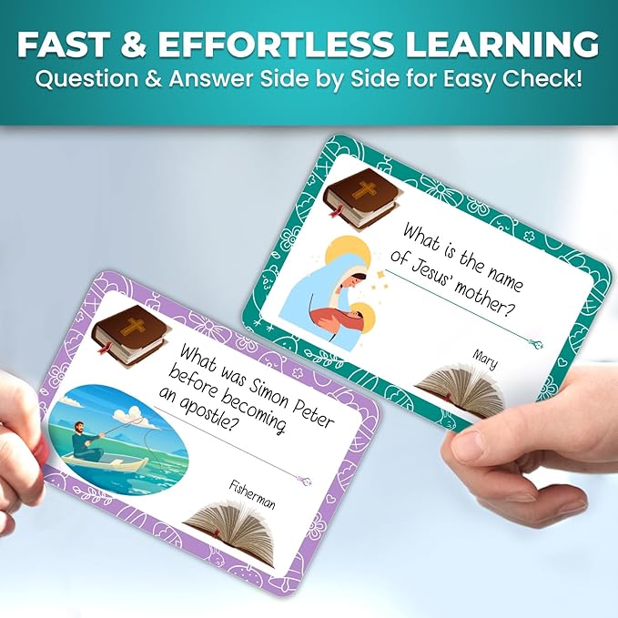 300 Engaging Bible Trivia Card Questions – Fun Bible Games for Kids and Families to Learn About Scripture – Christian Games for Sunday School, Homeschool, and Family Bible Study