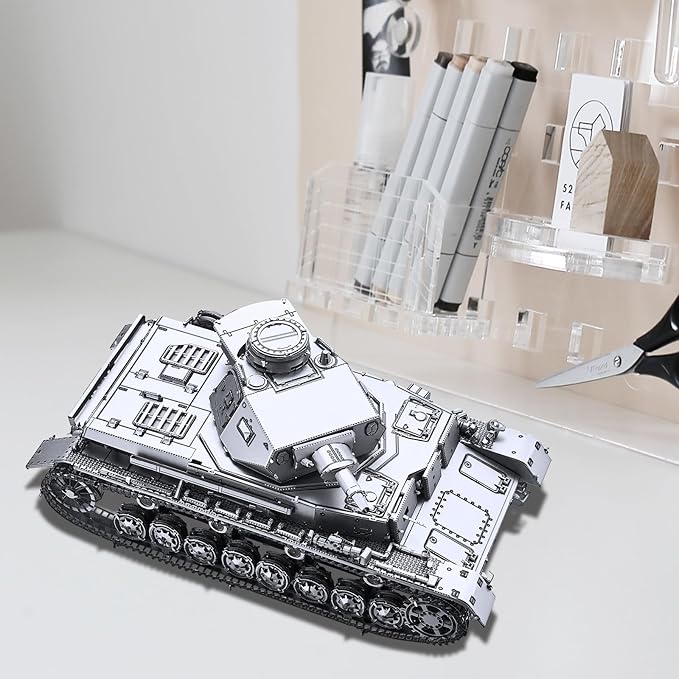 Piececool 3D Puzzles for Adults, German Tank IV-D Model Kits for Adults DIY Assembling Arts and Crafts Creative Gifts