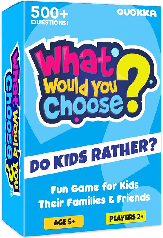 QUOKKA Board Game for 8-12 Year Olds - Original Edition - Family Card Game for Kids Ages 5-8 - What Would You Choose | Do Kids Rather? | Pick Your Answer | Get to Know You - Fun Game Night for Kid