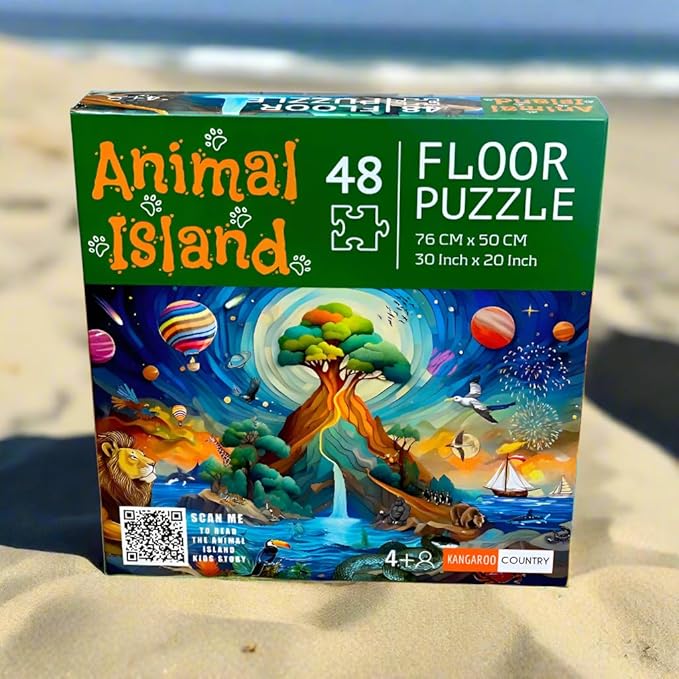 Puzzles for Kids, Animal Island 48 Piece Jigsaw Puzzle, Educational Toys, Animal Puzzle, for Kids Aged 4-8, Gifts for Boys & Girls