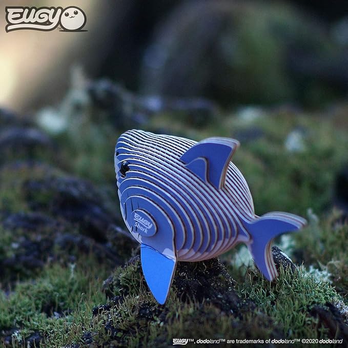 Eugy Shark 3D Puzzle, 24 Piece Eco-Friendly Educational Toy Puzzles for Boys, Girls & Kids Ages 6+