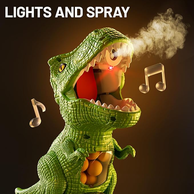 Moveable Dinosaur Shooting Toys for Kids 3-8 Years, Movable Shooting Target Toy with Air Pump Guns, Interactive Competition Game Gift for Boys and Girls Ages 3 4 5 6 7 8 Years Old